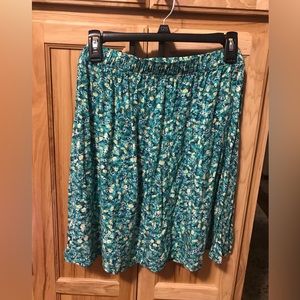 Floral A-Line Mini Skirt XL NWOT